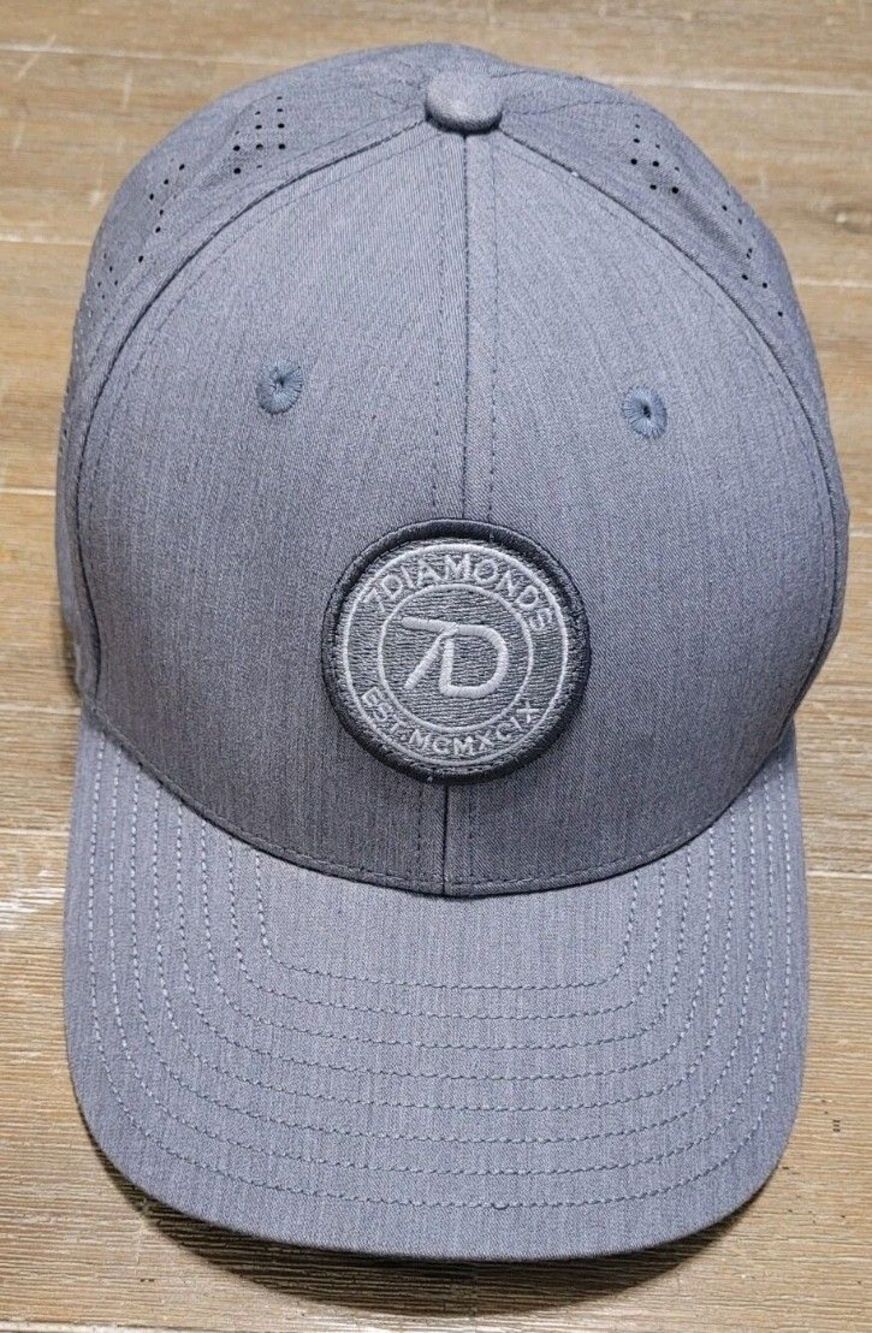 7 Diamonds Gray Fairway Hat Golf Snapback Cap Grey Vented Lightweight